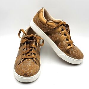 LIKE NEW!!! Ugg‎ Kids' Marcus Sneaker Glitter Leopard. SIZE 3. #1163